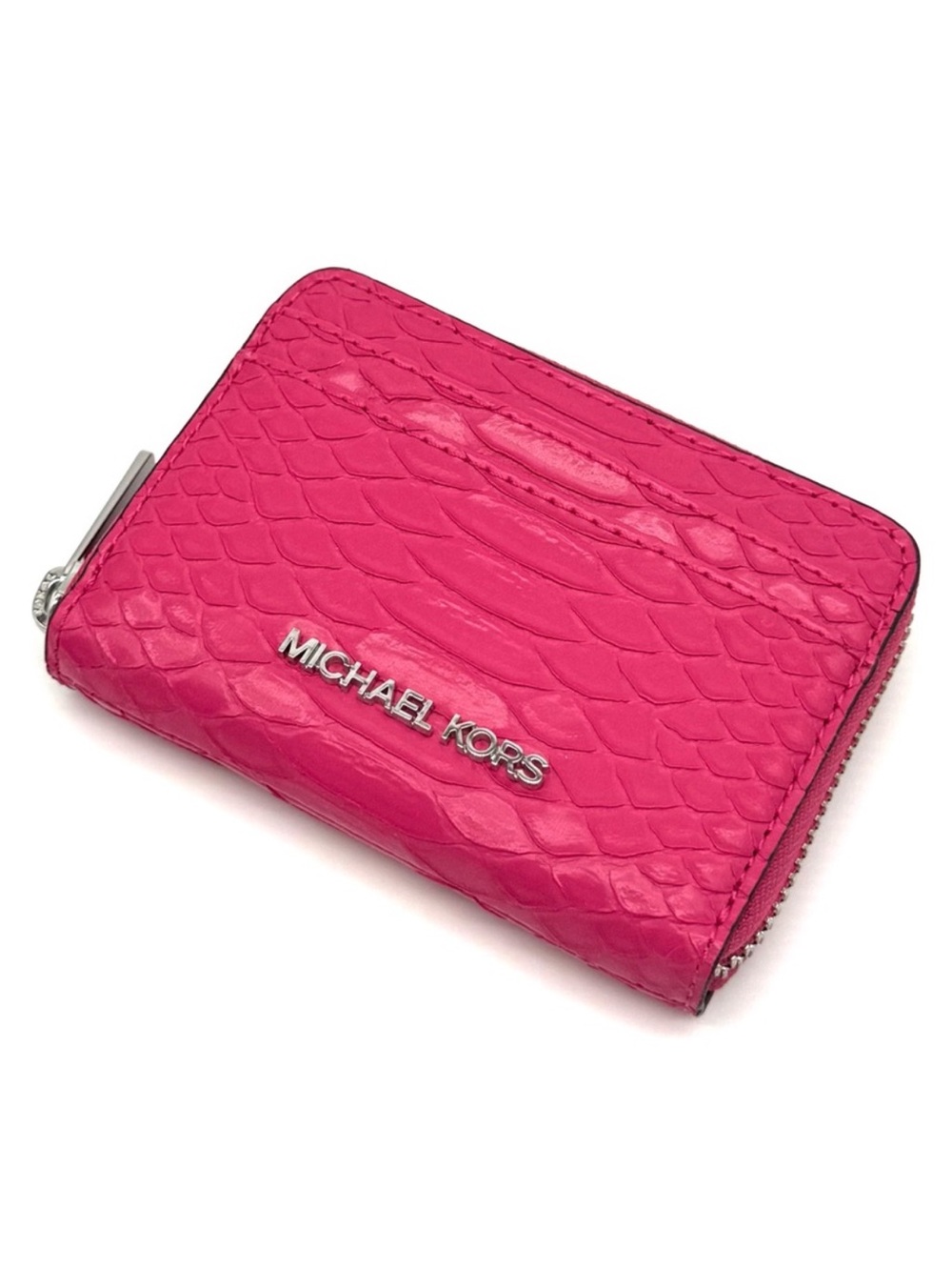 Michael Kors Medium ZA Card Case Wallet Electric Pink